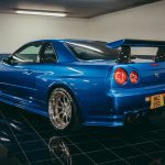 Nissan GT-R with blue color