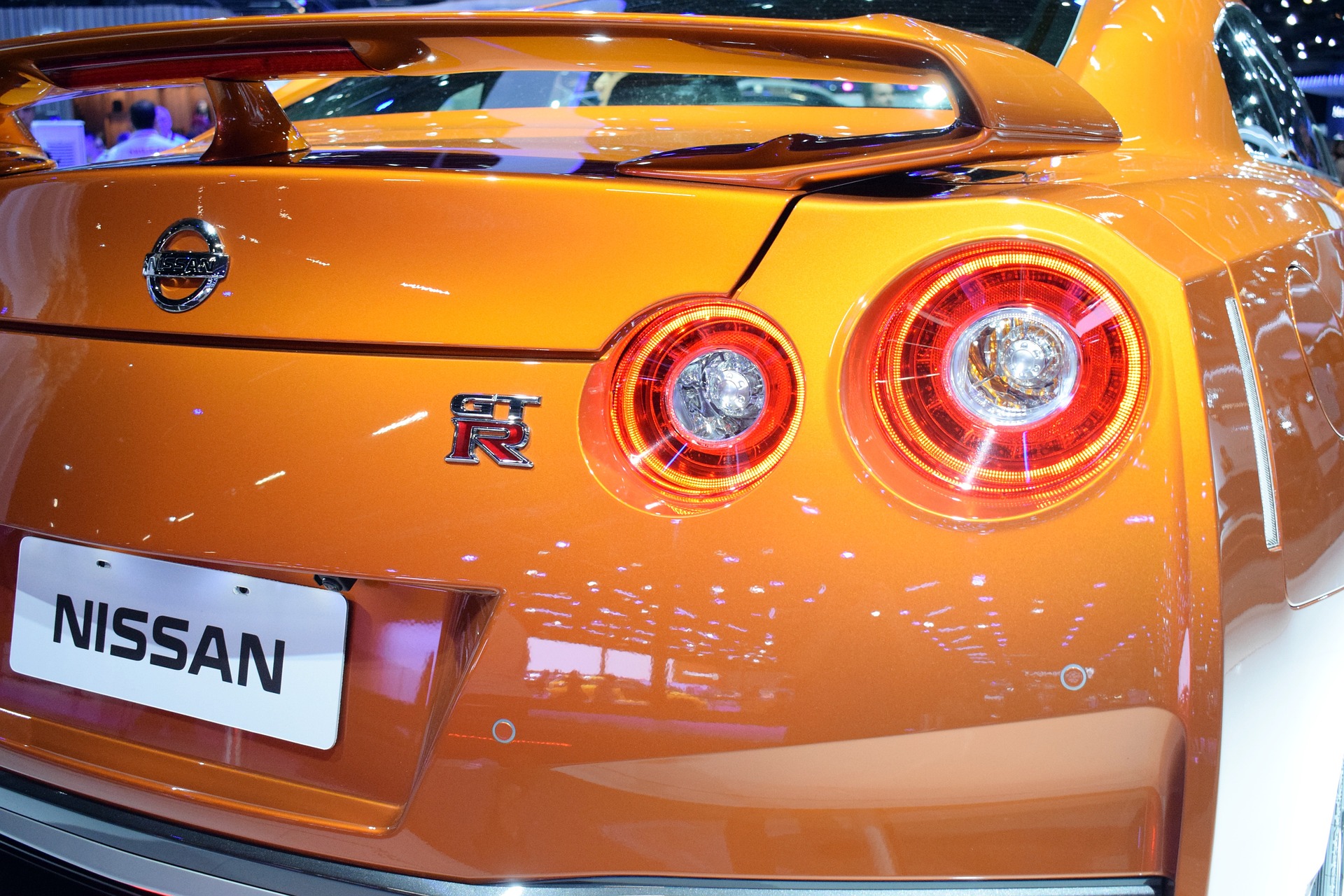 Nissan GT-R with orange color