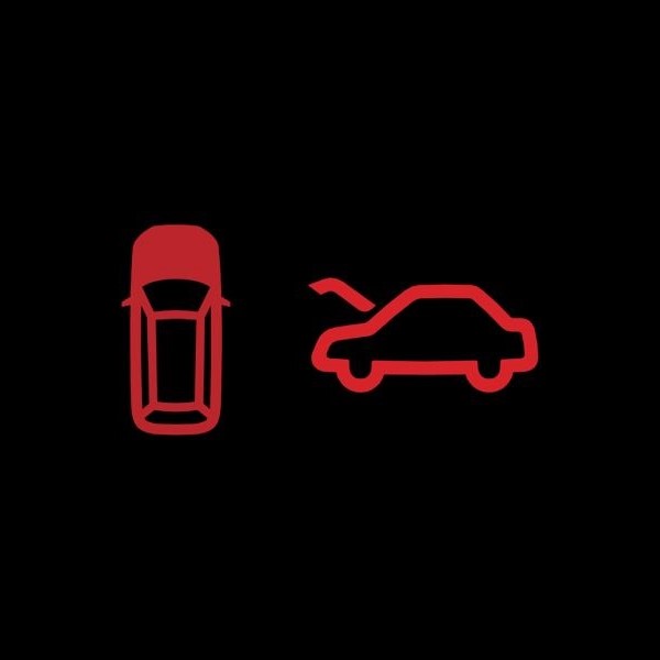 red warning light on car