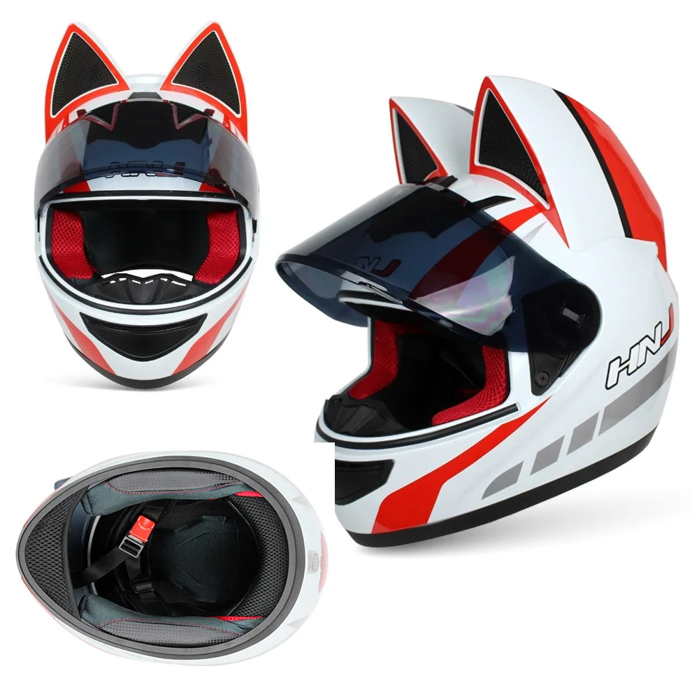 cat ear motorcycle helmet