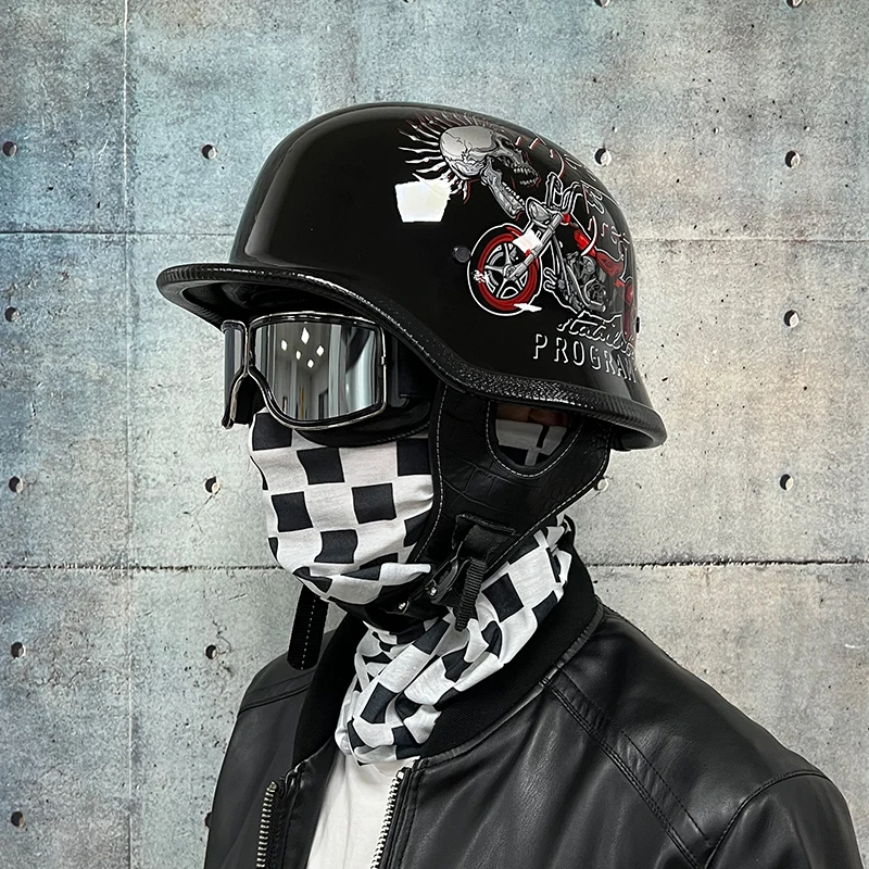 german style motorcycle helmet