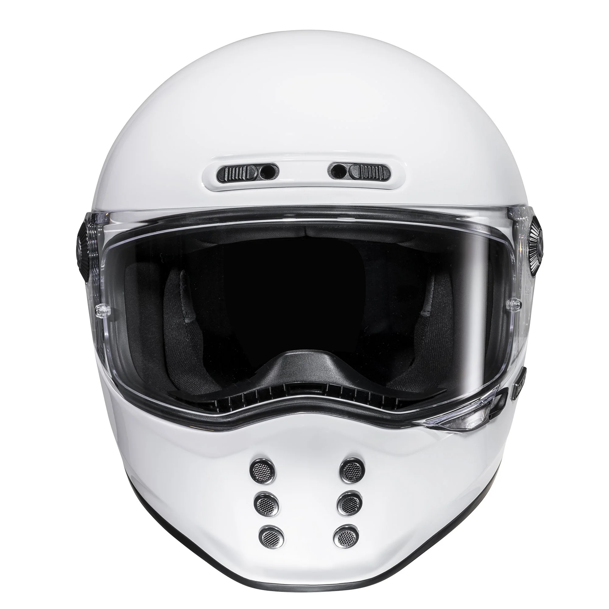 white motorcycle helmet