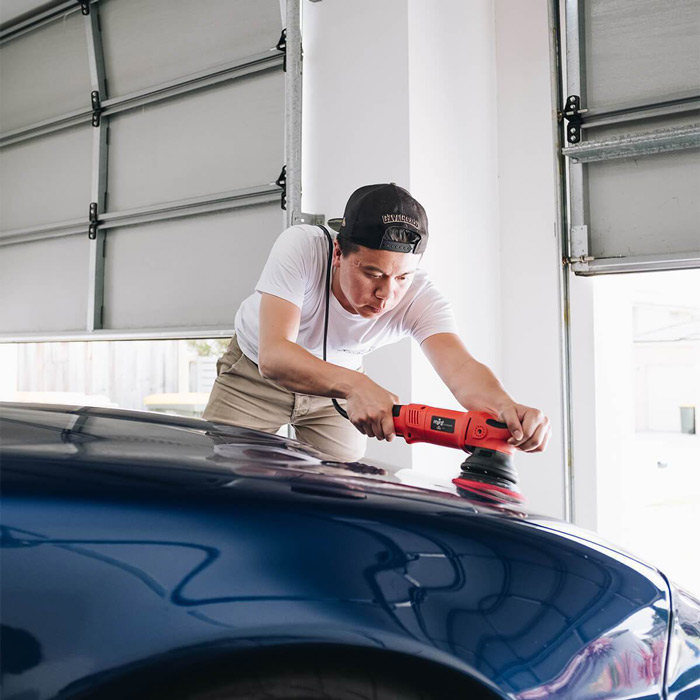 detailing a car