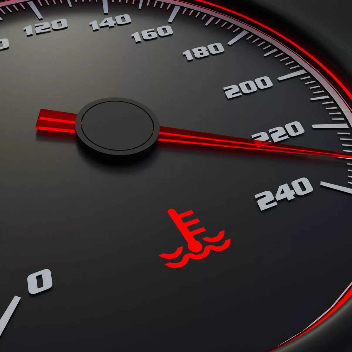 car with squiggly lines and check engine light