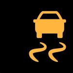 car with squiggly lines and check engine light
