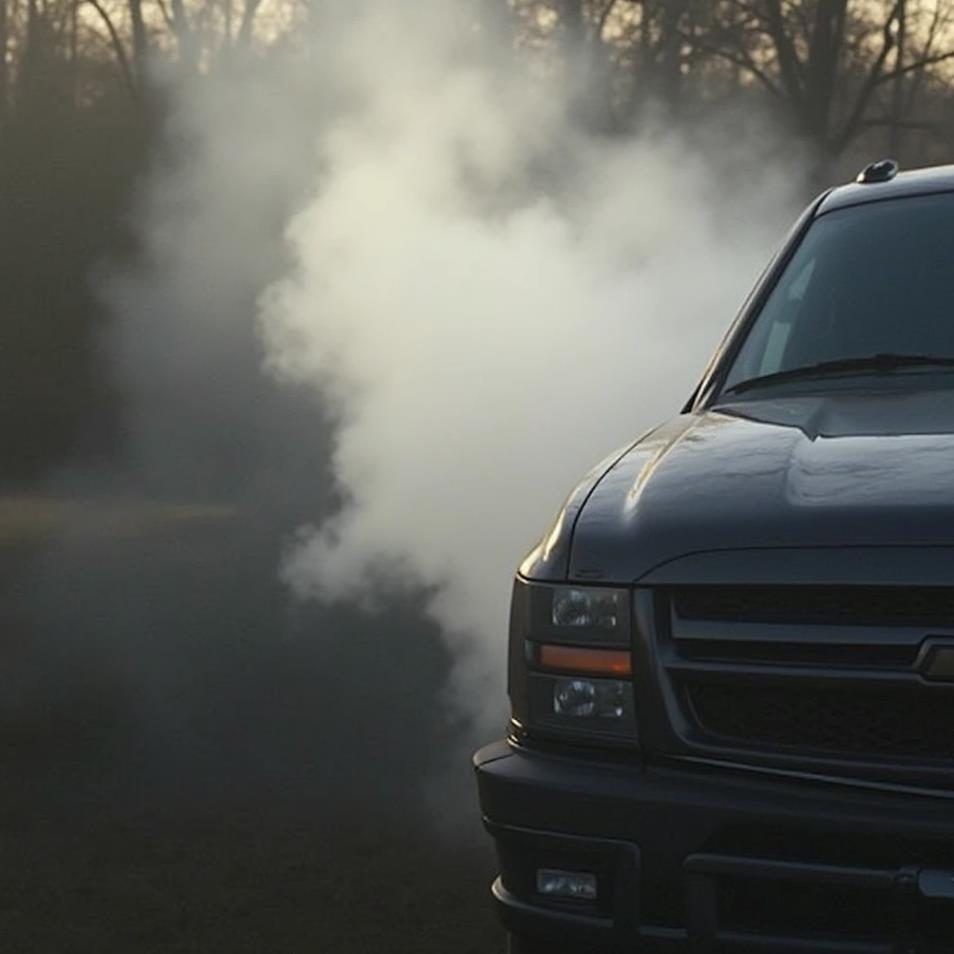 white smoke when starting car