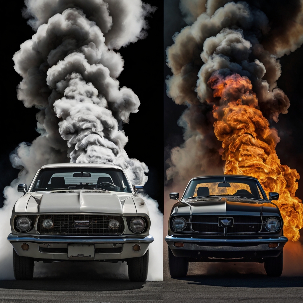 white smoke when starting car