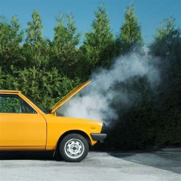 white smoke when starting car