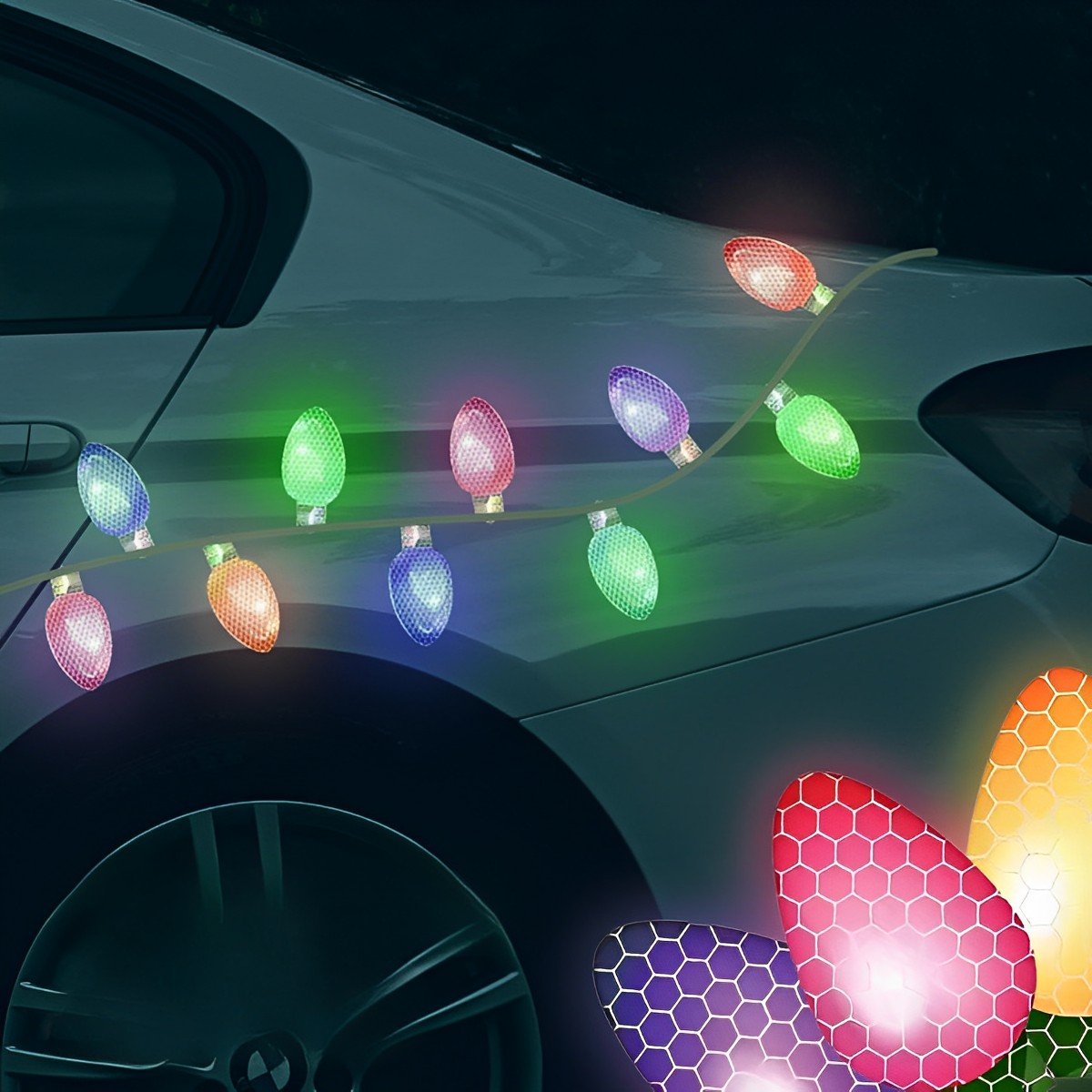 put christmas lights on your car