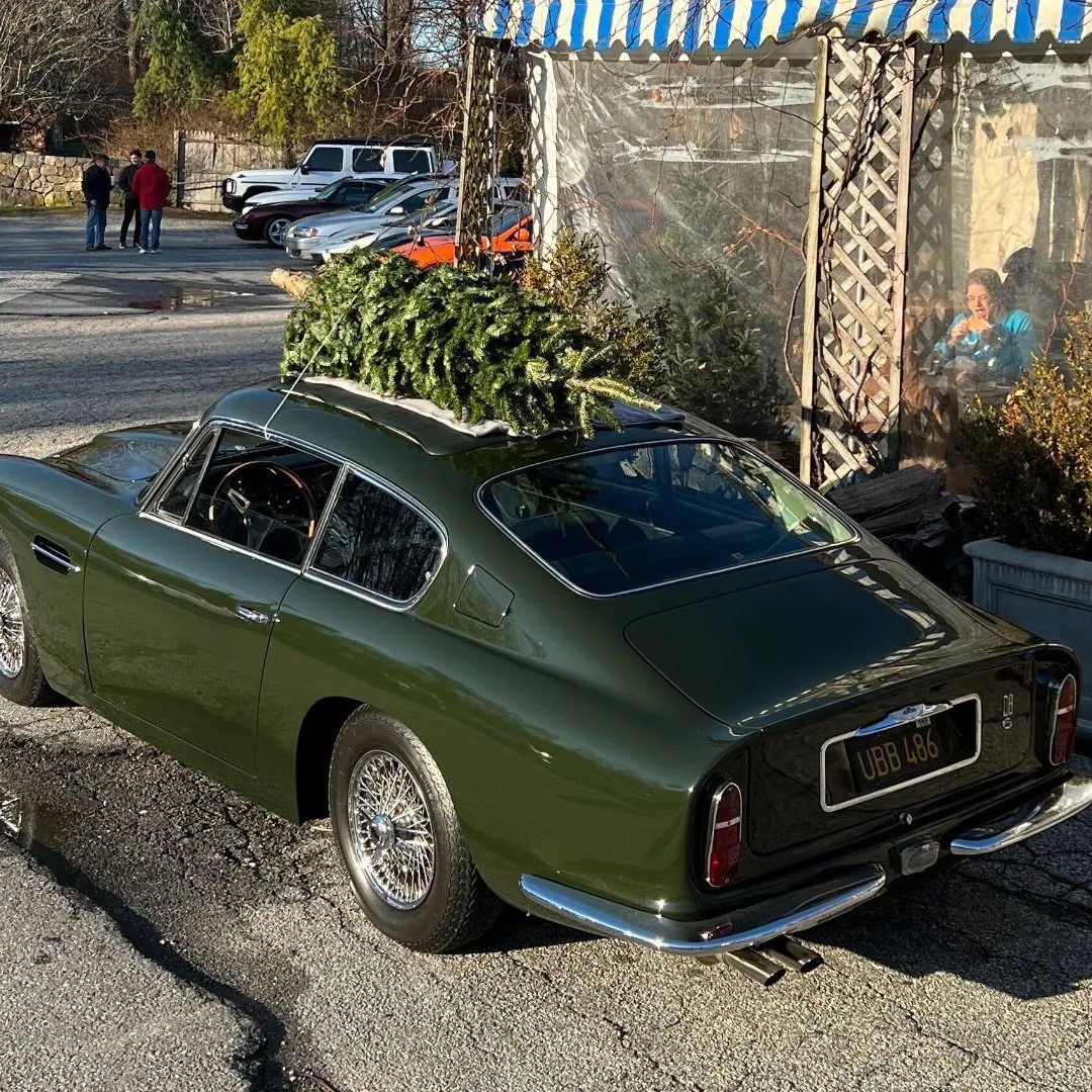 christmas tree on car