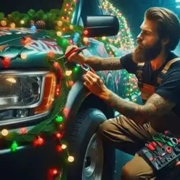 how to attach christmas lights to car