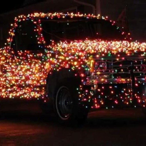how to put christmas lights on car