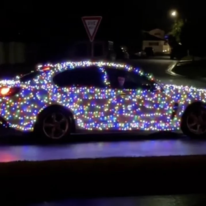 how to put christmas lights on car