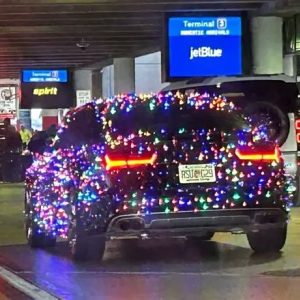 put christmas lights on your car