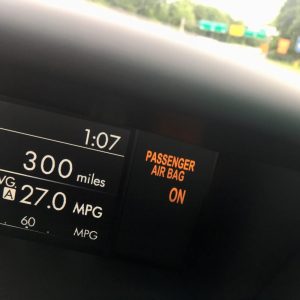passenger airbag light