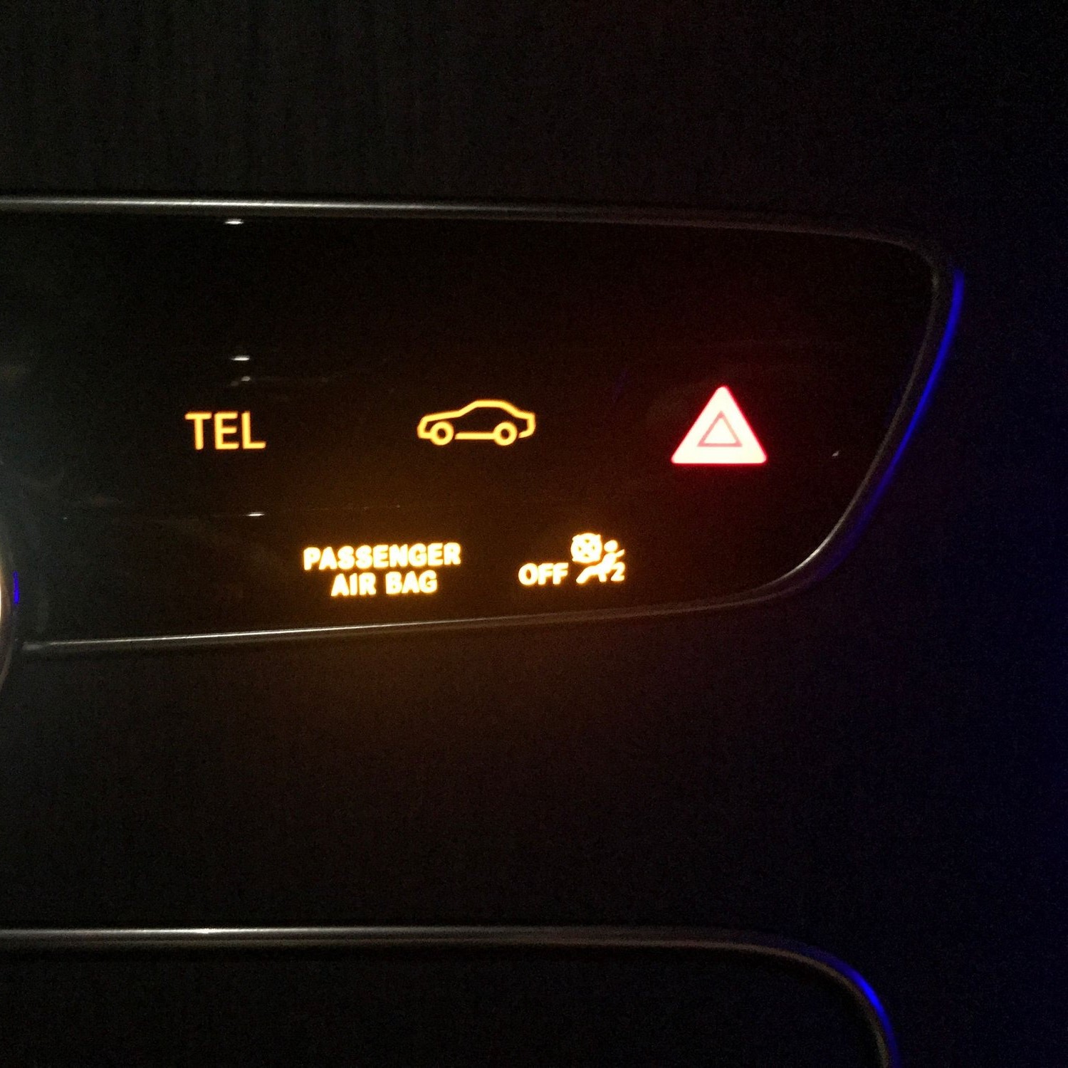 passenger airbag light