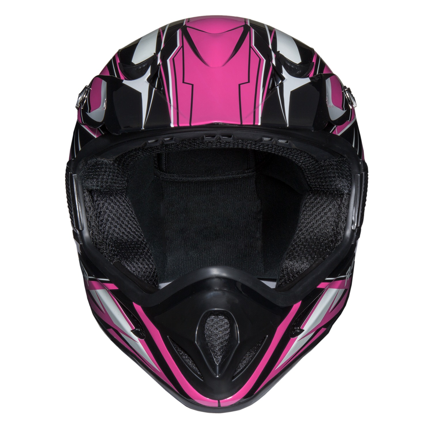 pink motorcycle helmet