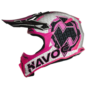 pink motorcycle helmet