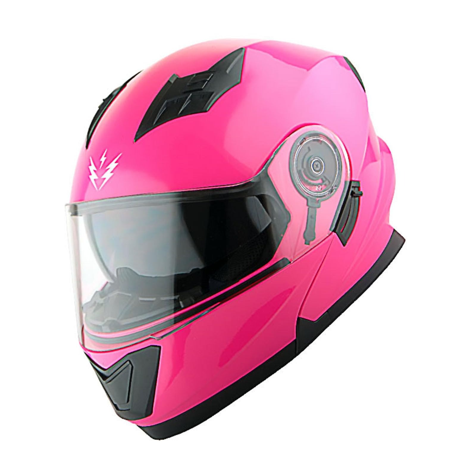 pink motorcycle helmet