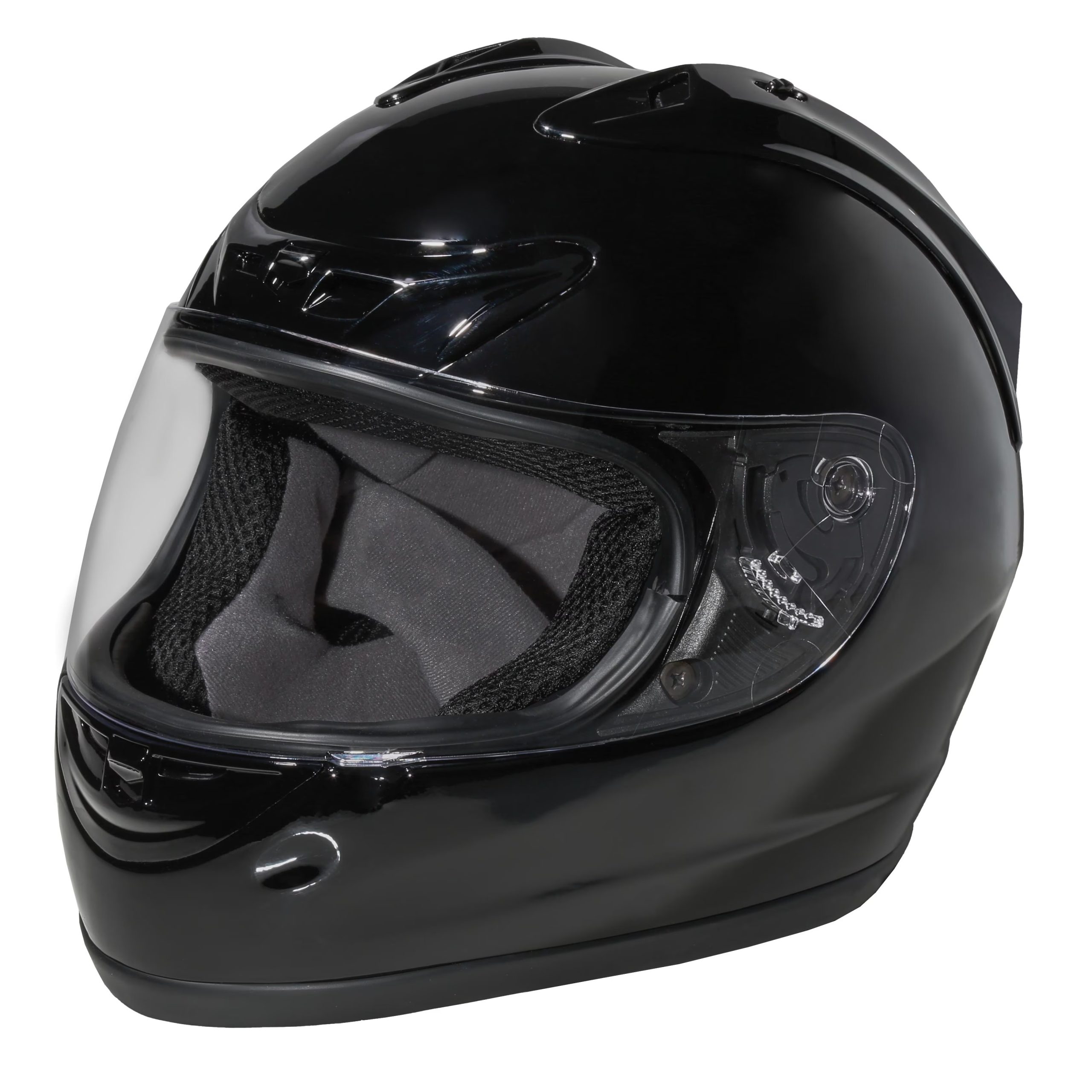 black motorcycle helmet