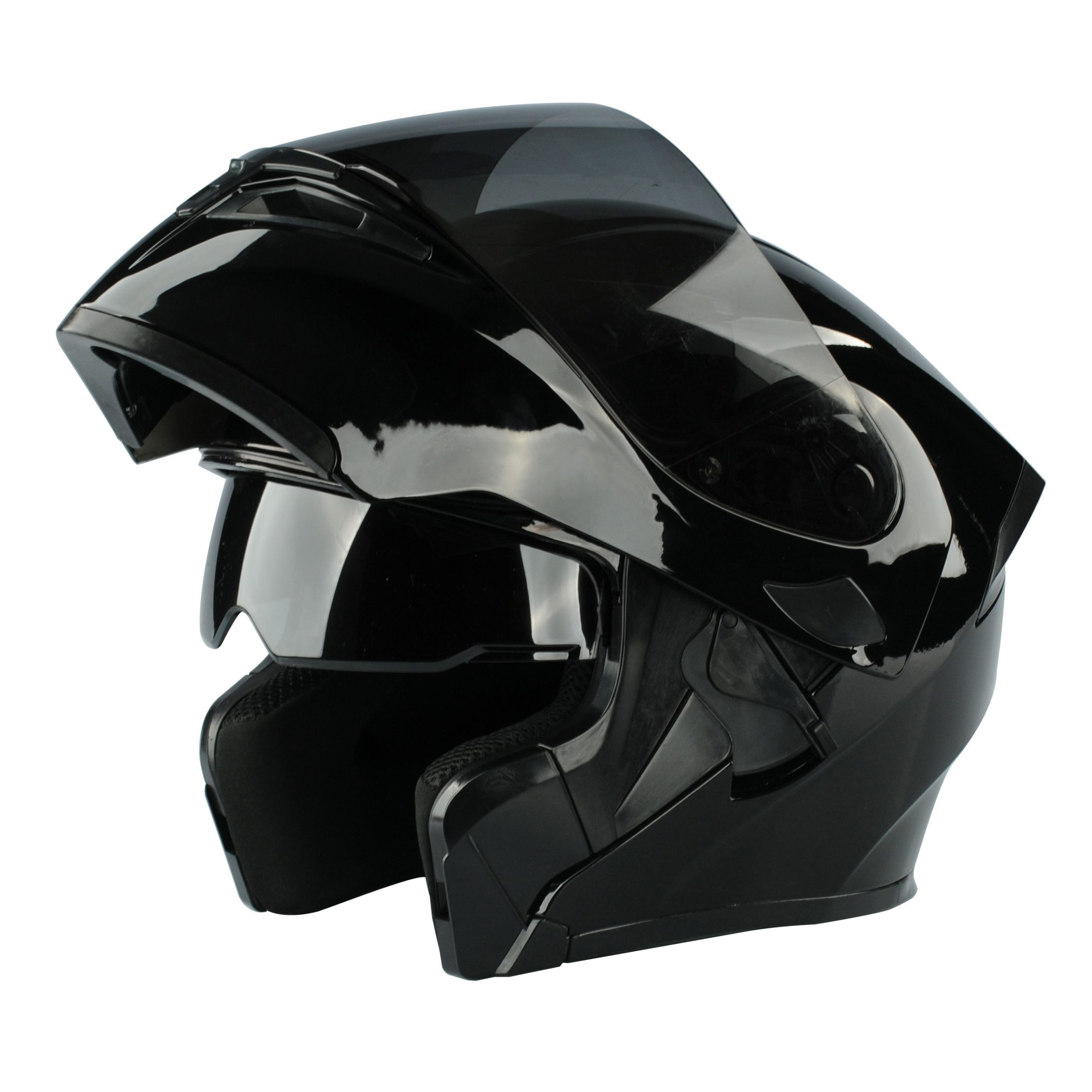 black motorcycle helmet