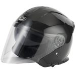 black motorcycle helmet