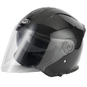 black motorcycle helmet